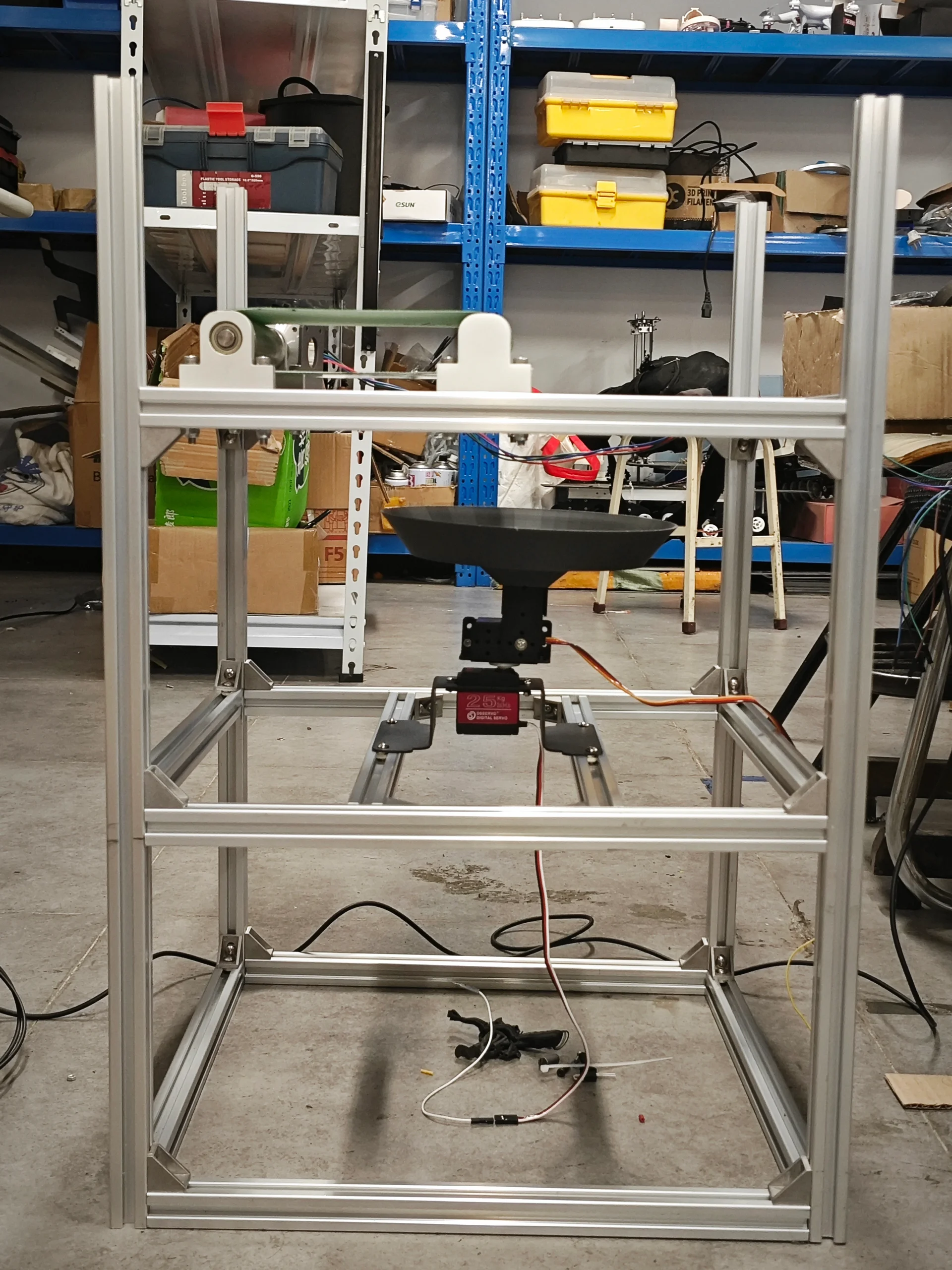 传送带顶部视图电机